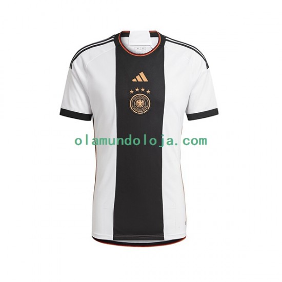 Camisola Alemanha Homem Equipamento Primeiro Copa do Mundo 2022 Manga Curta